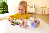 Hape Cameretta per Bambole - Set per Cameretta per Bambole in Legno, Mobili per Bambole, Accessori per Casa delle Bambole per Bambini, Cameretta per Bambini in Miniatura con Altalena e Accessori, Gioco di Ruolo di 3 Anni