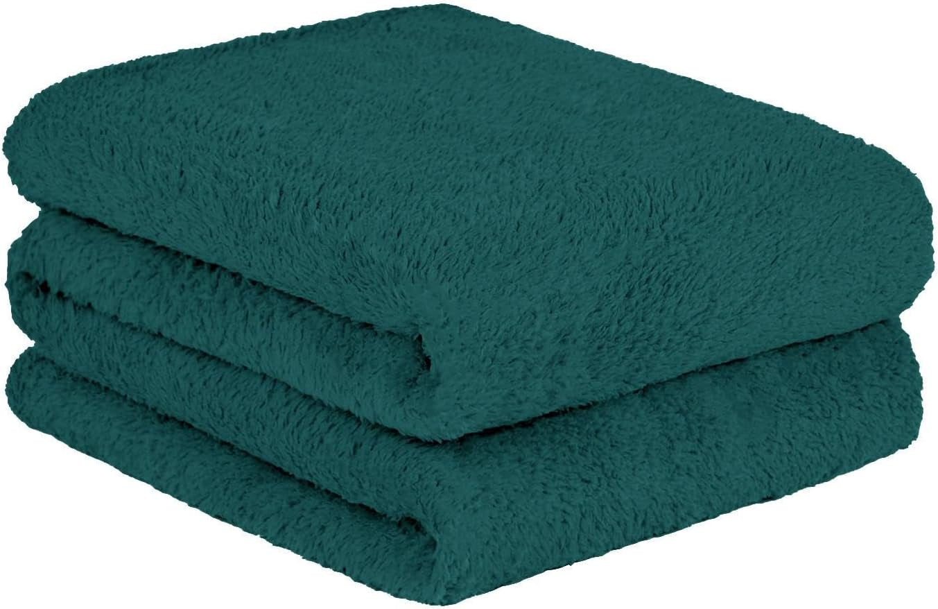 Brentford's Teddy Coperta in Pile Coperta da Letto Grande Peluche Super Morbida e Calda Copriletto da Divano Nero - 150 X 200 Cm Letti e Coperte Besuche den Brentfords-Store Blu-Verde Verde 150 X 200 Cm