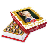 Reber Mozart palline al cioccolato fondente, confezione da 6 con marzapane e torrone, vegan - 1 x 120 g