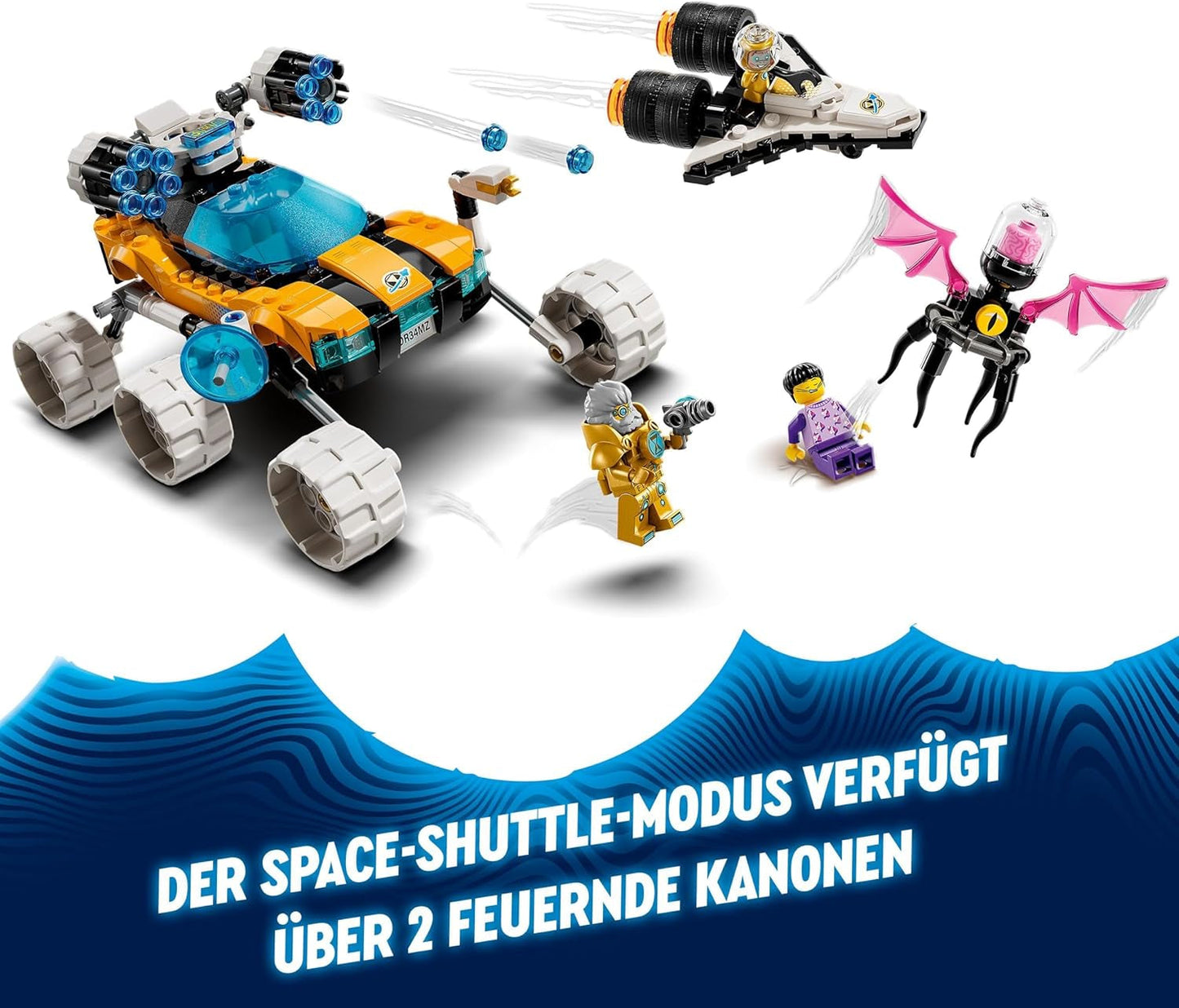Il set della macchinina o dello shuttle spaziale LEGO Dreamzzz 2 in 1 di Mr Oz include le minifigure di Mr Oz, Albert e Jayden, regalo spaziale per bambini 8+ 71475 Set di costruzione Besuche den LEGO-Store