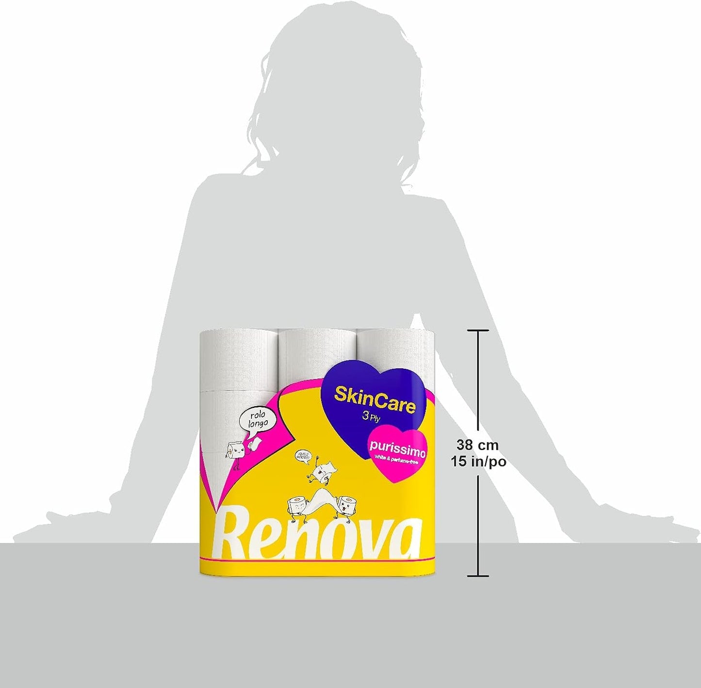 Carta igienica Renova Skincare Purissimo, 12 rotoli, bianca