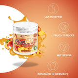 Ironmaxx Phantasty - Dose cremosa alla pesca 250G | Vegan Geschmackspulver Mit Echten Frucht- Oder Nussstückchen | Perfekter Zuckerersatz Dolcificanti Naty Shop
