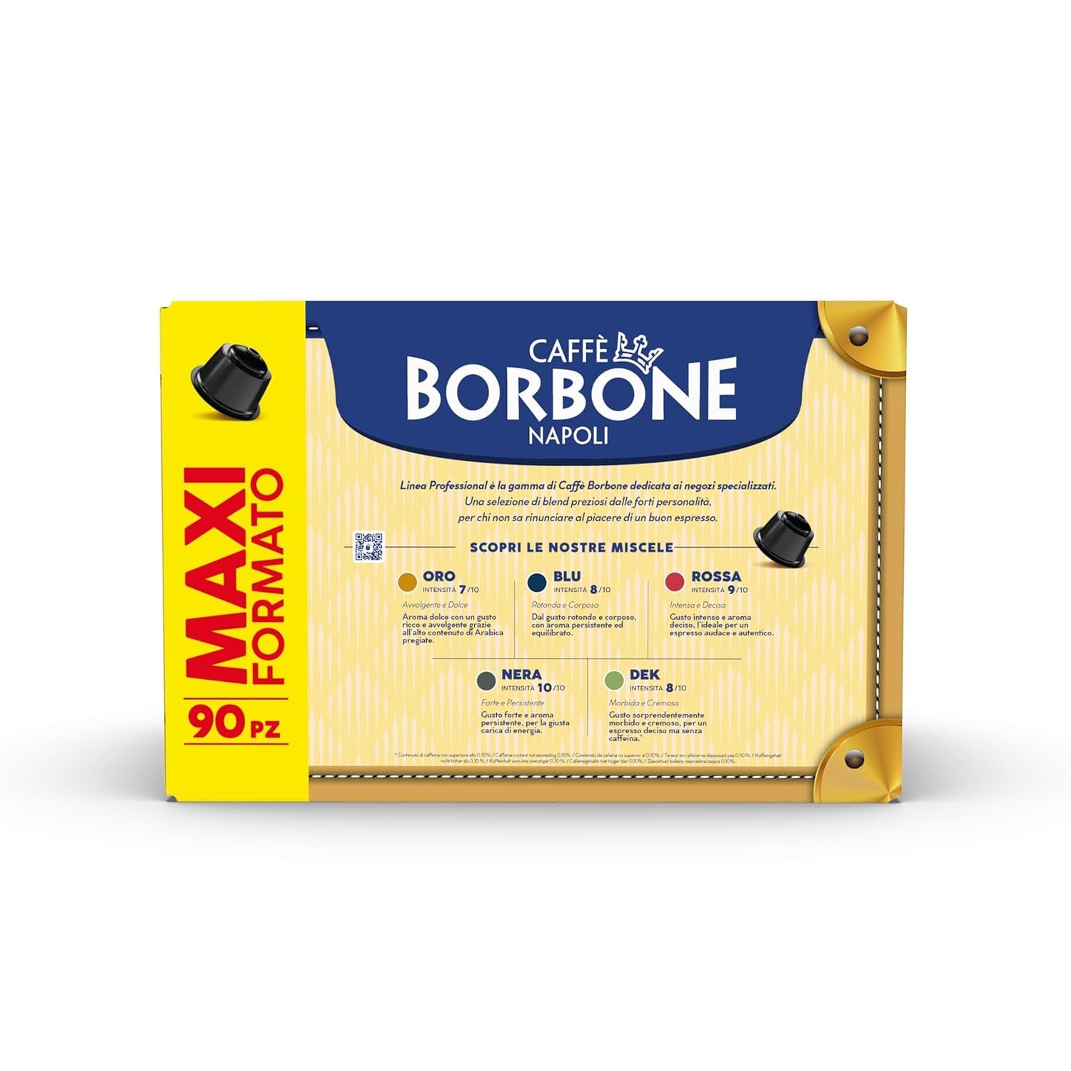 Caffè Borbone Blue Kaffeemischung - 90 Kapseln - Compatibile con Kaffeemaschinen der Marke Nescafè®* Dolce Gusto®*