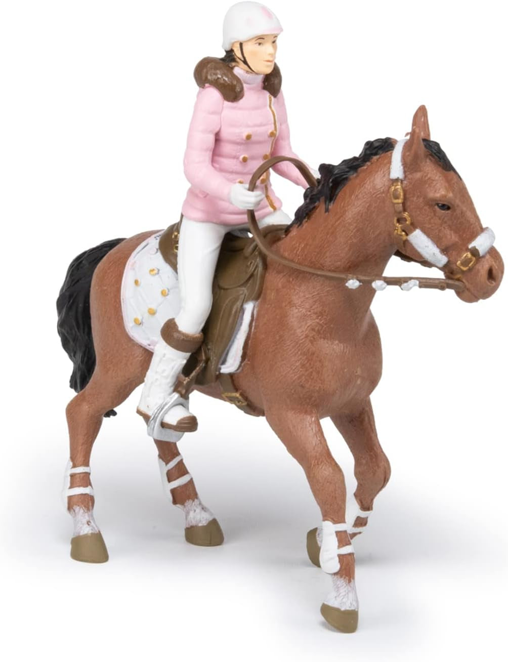 PAPO - Figura cavallo - Rider Fashion Winter, passione per l'equitazione, giocattolo per bambini dai 3 anni. Action figure del Naty Shop