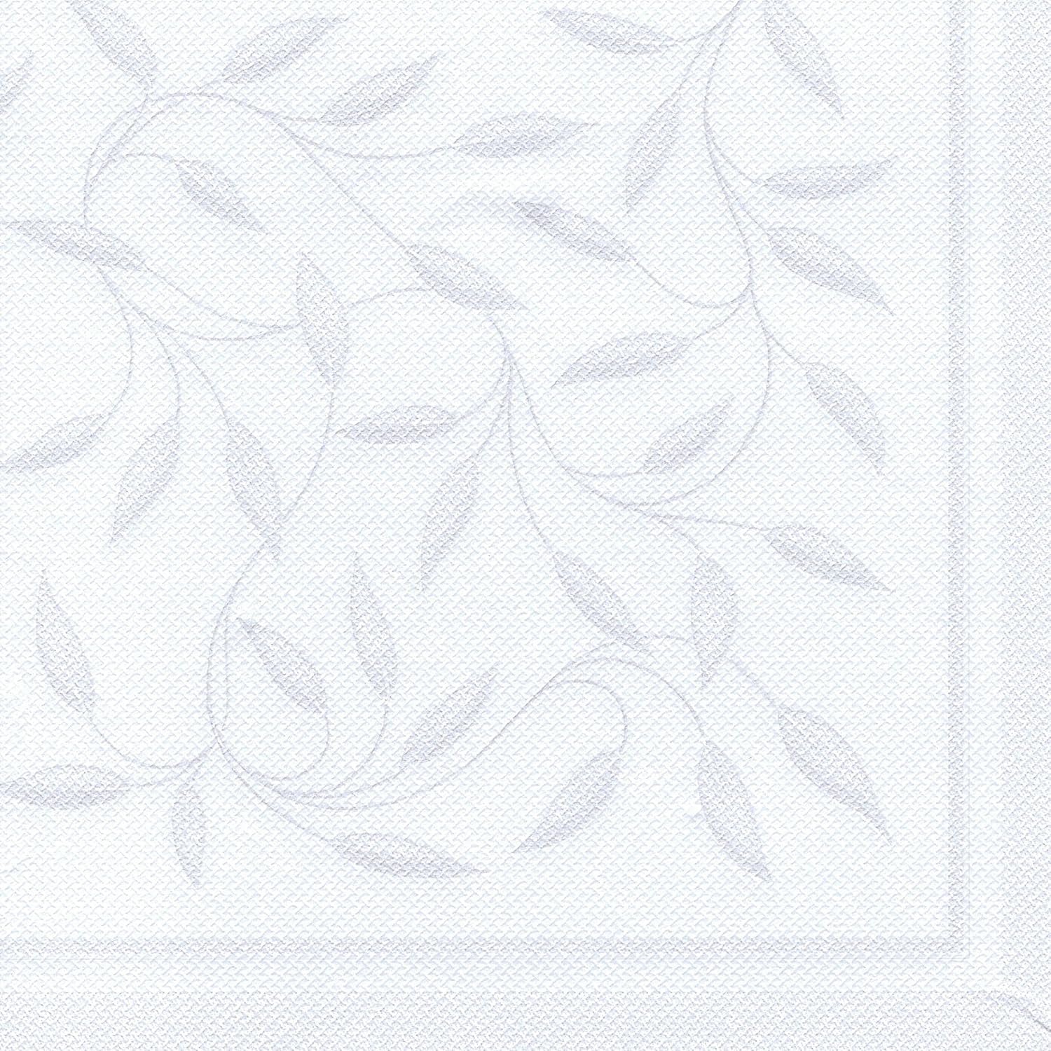 Papstar, 50 tovaglioli "ROYAL Collection" piega 1/4 40 Cm X 40 Cm Bianco "Nuovo Mediterraneo", #11652
