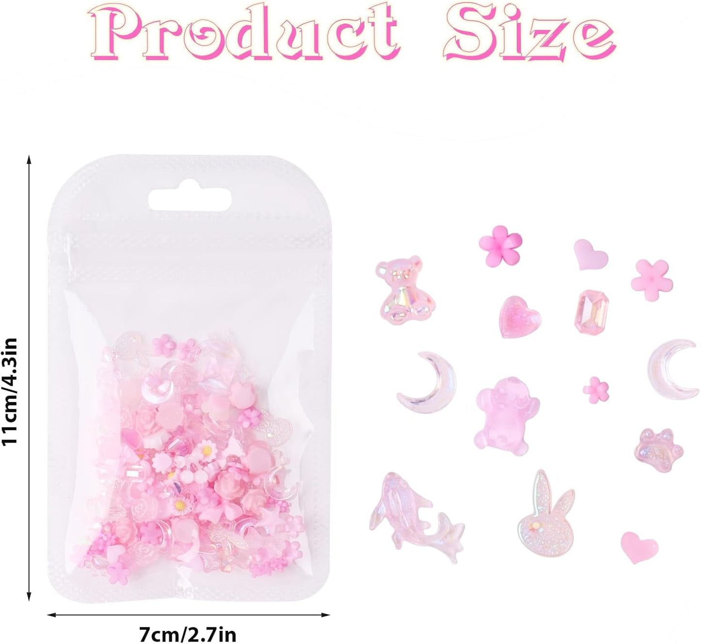 100 pz Ciondoli per unghie con fiocco Y2K 3D Resina Fiore Camelia Ciondoli per unghie Kawaii Strass Decorazioni per nail art, Modelli, Accessori artigianali fai-da-te (Rosa)