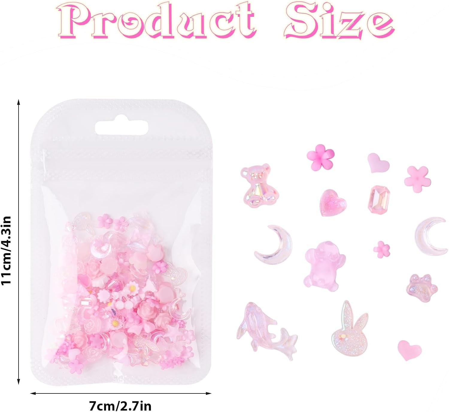 100 pz Ciondoli per unghie con fiocco Y2K 3D Resina Fiore Camelia Ciondoli per unghie Kawaii Strass Decorazioni per nail art, Modelli, Accessori artigianali fai-da-te (Rosa)