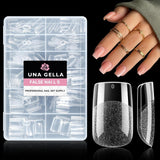 Punte per unghie in gel ballerina 216 pezzi 12 dimensioni Punte per unghie in gel morbido Copertura completa Set di estensioni per unghie Semi opaco Fai da te Home Art