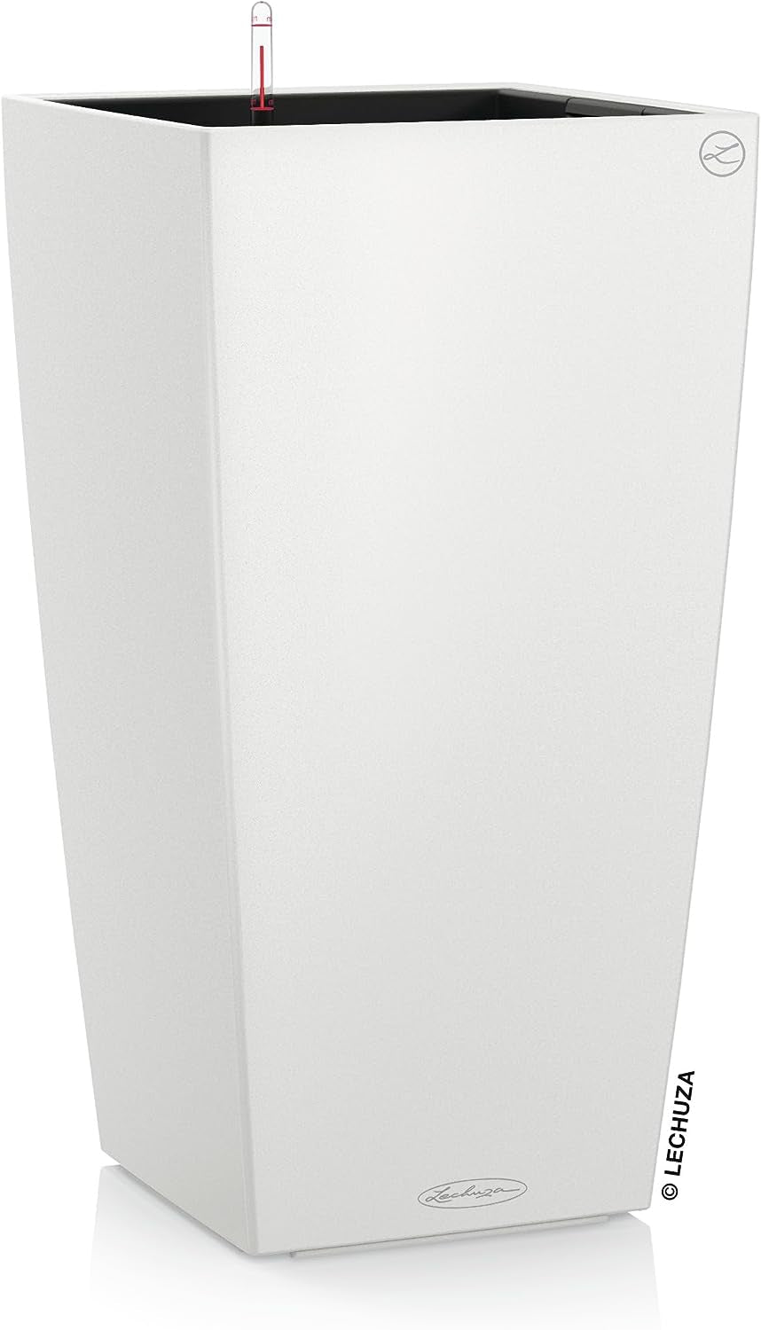 LECHUZA CUBICO Colore 30 grigio ardesia 13138, 29,5x29,5x56,5 cm
