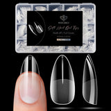 Modelones Nail Tips 510 pezzi - Set di punte per unghie a copertura totale, Set di punte in gel, Punte per unghie in resina PMMA pre-lucidante, Unghie artificiali per colla su nail art fai da te, Squoval corto