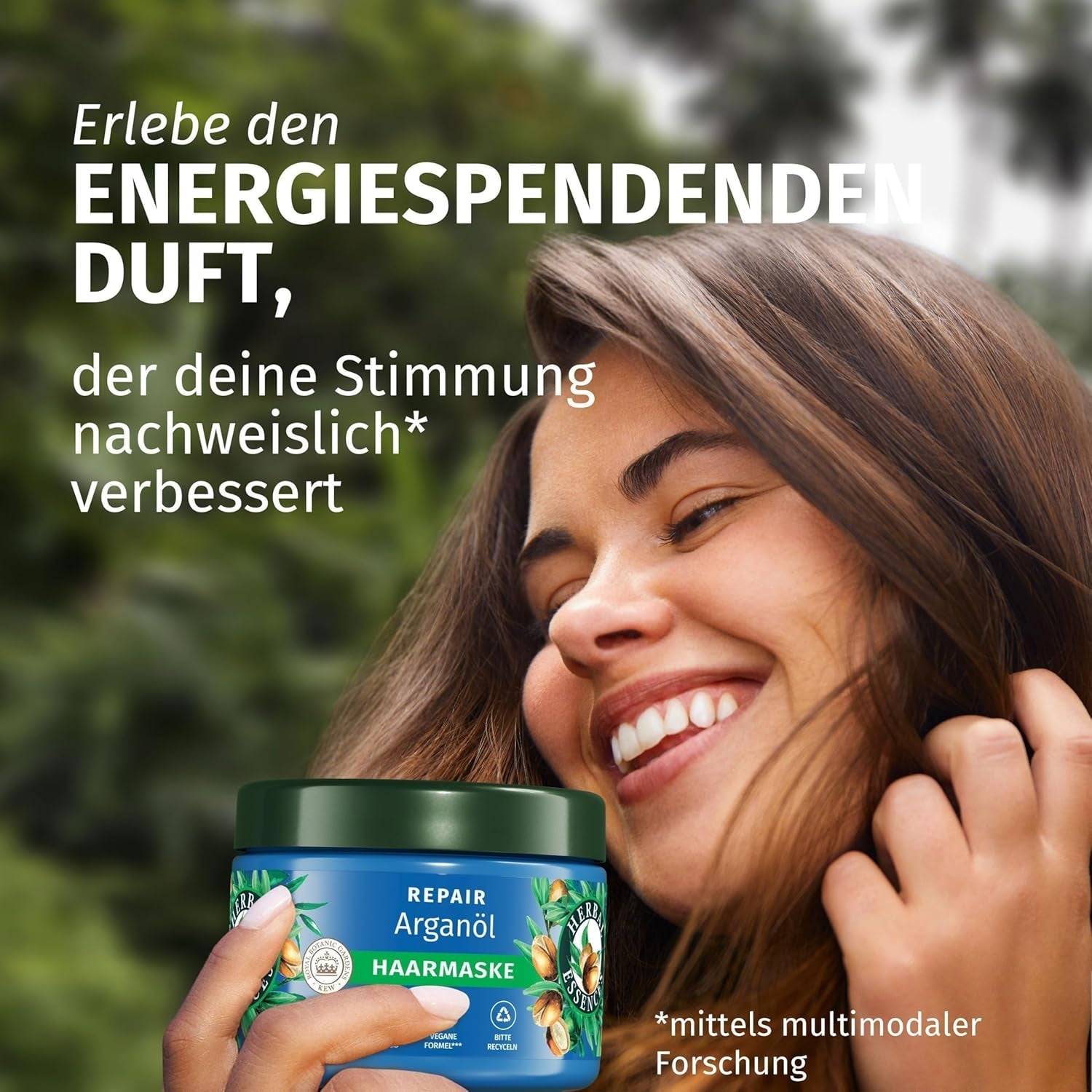 Herbal Essences Maschera riparatrice per capelli con olio di argan 300ml. Dai capelli danneggiati ai capelli più lisci e lucenti. Terapia intensiva. Con ingredienti di origine naturale. Maschera per capelli Vegan Naty Shop
