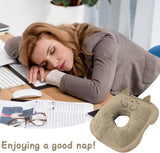 Cuscino per Dormire da Ufficio in Memory Cotton Simpatico Cuscino per le Orecchie Morbido Cuscino per Dormire Cuscino per Le Orecchie per Dormiente Laterale per Donne Ragazze Bambini (Gattino Grigio) Cuscini Ortopedici Cervicali Naty Shop