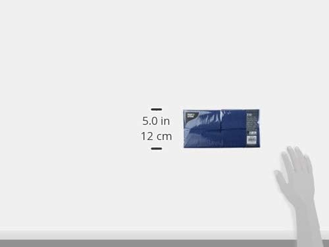 Papstar 84576 250 fazzoletti, 3 veli 1/8 pieghe 33 cm x 33 cm, blu scuro