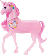 Barbie unicorno che si illumina al buio con 20 combinazioni interattive di effetti luminosi, sonori ed musicali per giocare premendo i pulsanti e accarezzando la testa, JCP78