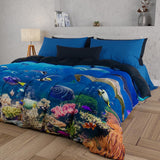 PETTI Artigiani Italiani copripiumino matrimoniale, 100% Made in Italy, Trapunte e Trapunte Aquarium Naty Shop
