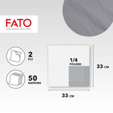 , Tovaglioli Carta Usa E Getta, Ideale per Pranzi Casual e Buffet, Confezione da 50 Tovaglioli, Misura 33X33, Piegato in 4, 2 Strati, Grigio, Carta 100% Pura Cellulosa, Certificato Fsc