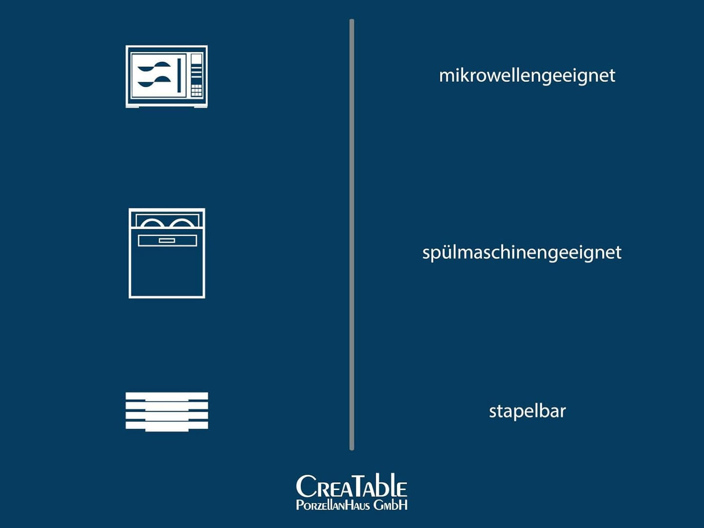 CreaTable, 23679, serie Cascade, set di stoviglie da 32 pezzi per 8 persone, servizio combinato in porcellana, lavabile in lavastoviglie e adatto al microonde, produzione di qualità