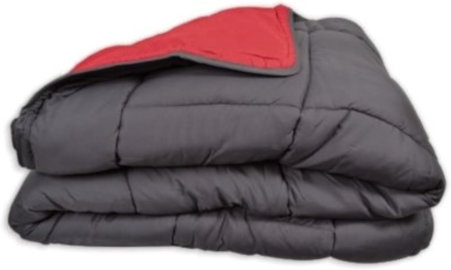 Copripiumino Calgary Poliestere Grigio/Rosso, Poliestere, Grigio/Rosso, 200X140X1 Cm Piumini e trapunte Naty Shop 220X160X1 cm