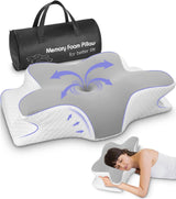 Cuscino per il collo, Cuscino di supporto laterale, Cuscino in memory foam, Cuscino ortopedico, Cuscino di supporto ergonomico per il collo per un supporto ottimale Cuscino di supporto laterale per schiena e stomaco (62 X 41 X 13 CM) Cuscini ortopedici cervicali Naty Shop Grigio