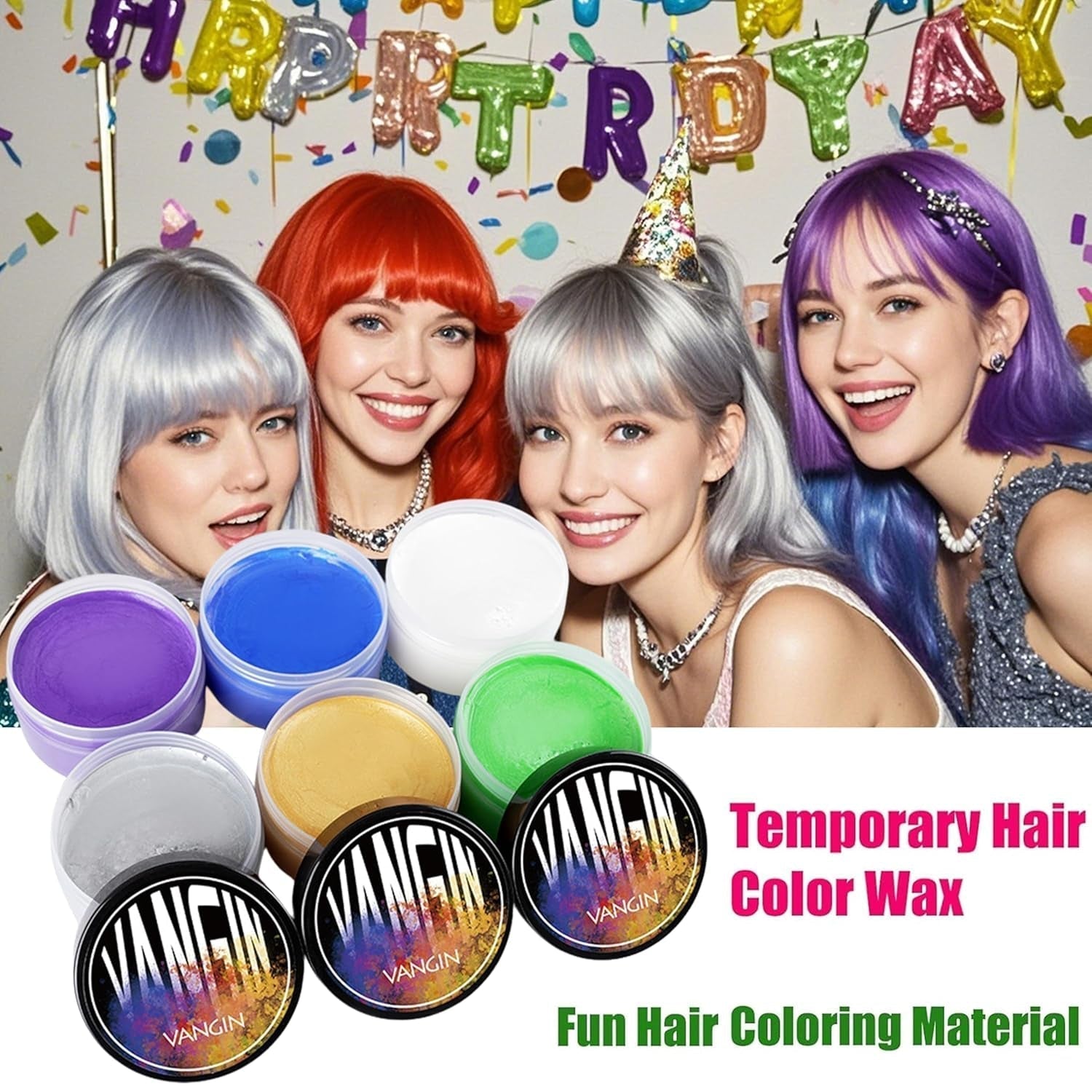 Tintura temporanea per capelli verde, Tonalità per capelli per uomo e donna, Pomata naturale per capelli, Cera colorante per capelli per feste, cosplay e Halloween, Natale, Tintura temporanea per capelli in crema (100 g, Verde) Naty Shop Tinture per capelli