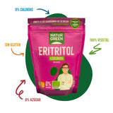 Bio Eritritolo, Dolcificante Naturale, Biologico, Basso Indice Glicemico, 500 grammi Dolcificanti Naty Shop