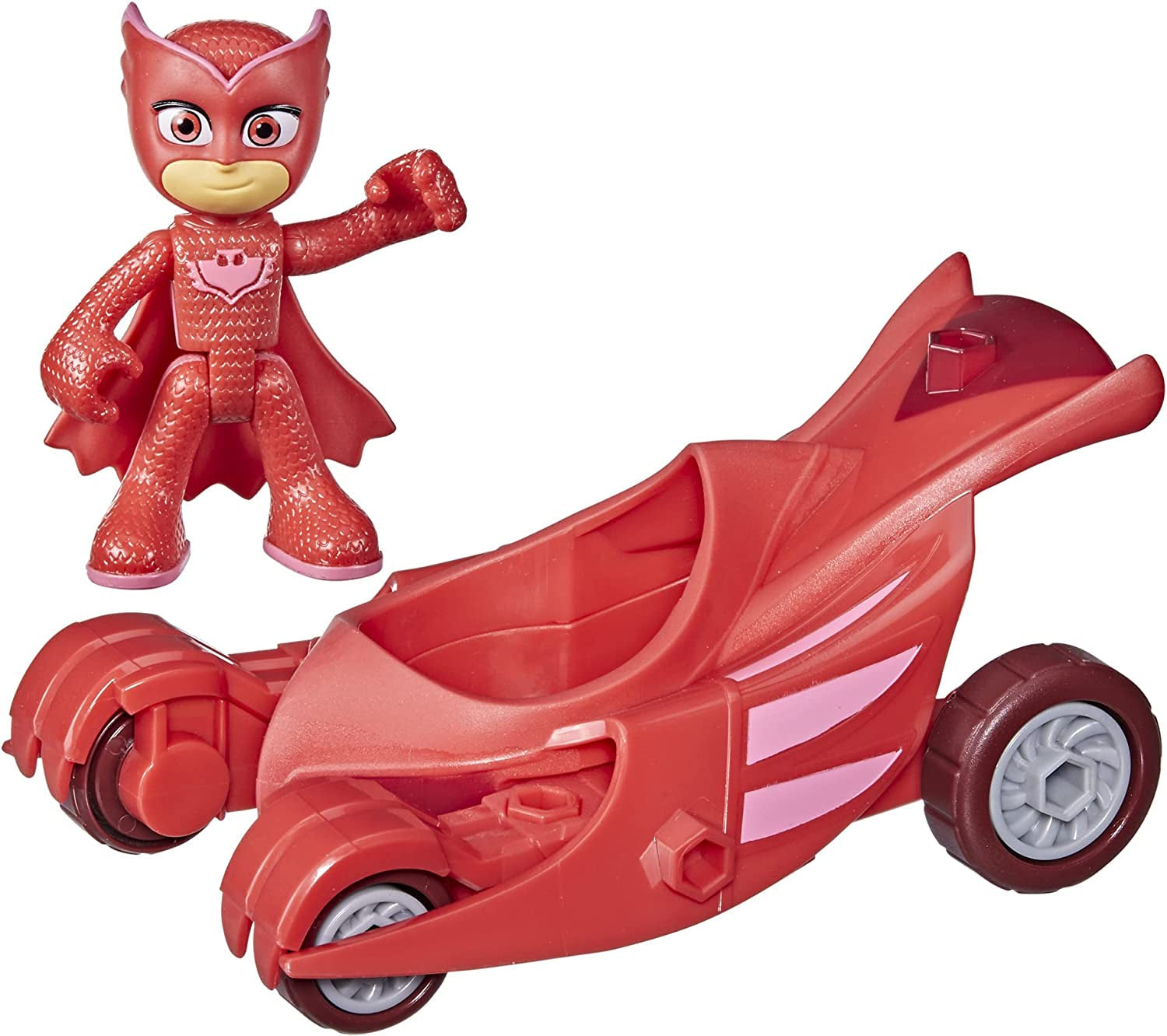 PJ Masks Owl Glider Giocattolo prescolare Veicolo di Eulette con action figure di Eulette per 3+ Action Figure in imballaggio riciclabile Naty Shop Owl Gliders in imballaggi sostenibili