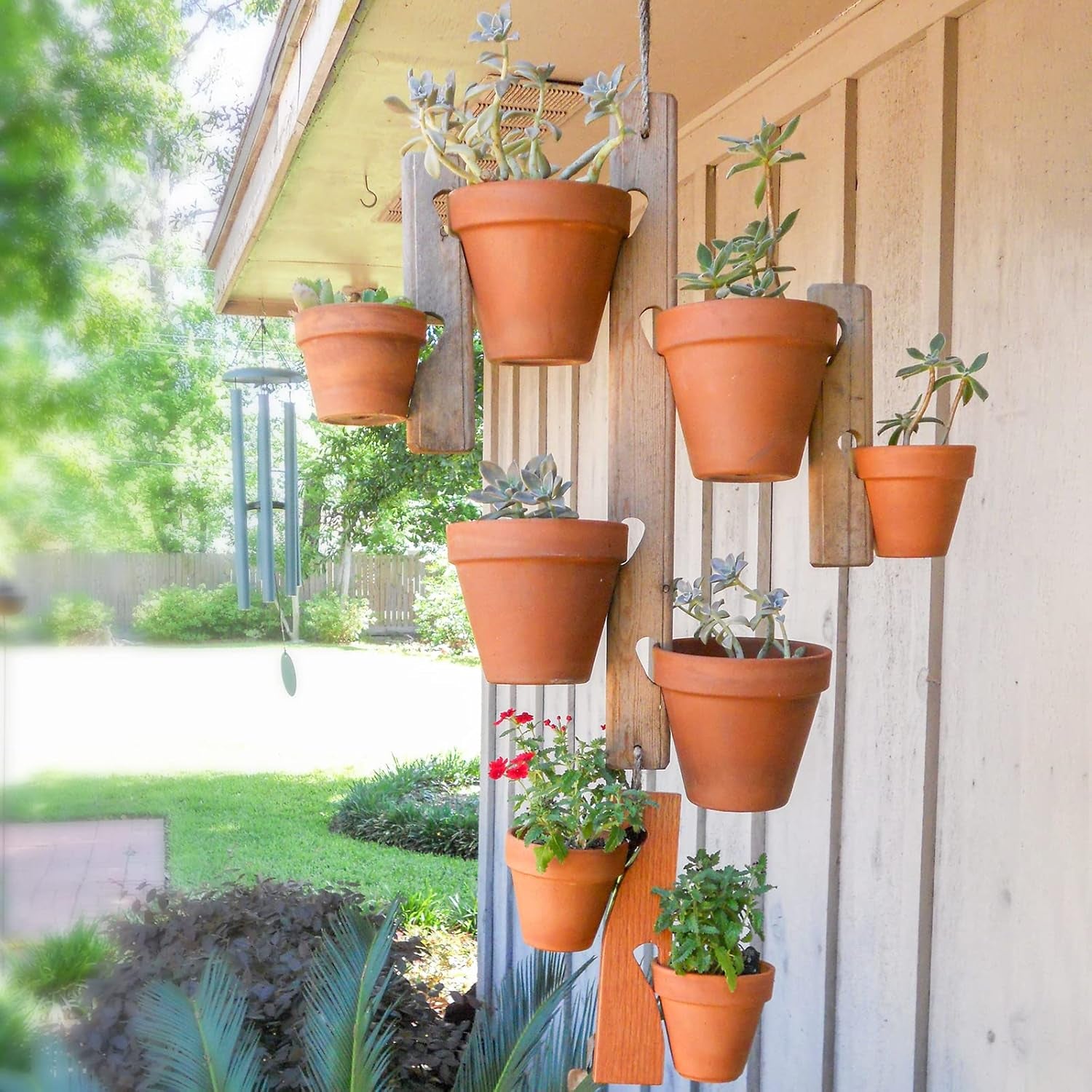 Hollyone Set di 8 fioriere piccole in terracotta, vasi rotondi in terracotta 8x8 cm con piatto e foro di drenaggio, fioriere piccole con vassoio, vasi per piante grasse in terracotta per piante da interno, fioriere in ceramica