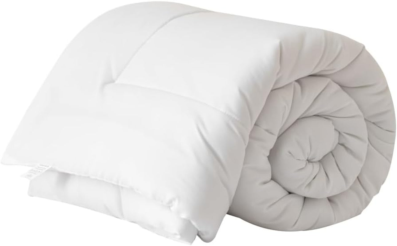 Good Nite Set Biancheria da Letto per Letto Singolo 15 Tog Inverno Caldo Letto Singolo Lenzuola Bianche in Fibra Cava di Poliestere Morbido con Strisce Angolari Lavabile in Lavatrice (Bianco 15 Tog 130 X 150 Cm) Naty Shop Trapunte Bianche 15 Tog 130X150 Cm
