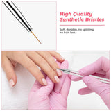5 pezzi Set di pinsel per nail art Strumento per punteggiare Pinsel per nail art Nageldesign Penna per punteggiatura a doppia estremità Strass Acrilico professionale Feinmalerei Nail Art Design