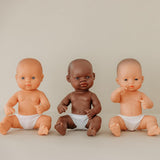 Miniland Baby Doll, bambino africano, 32 cm, anatomicamente corretto