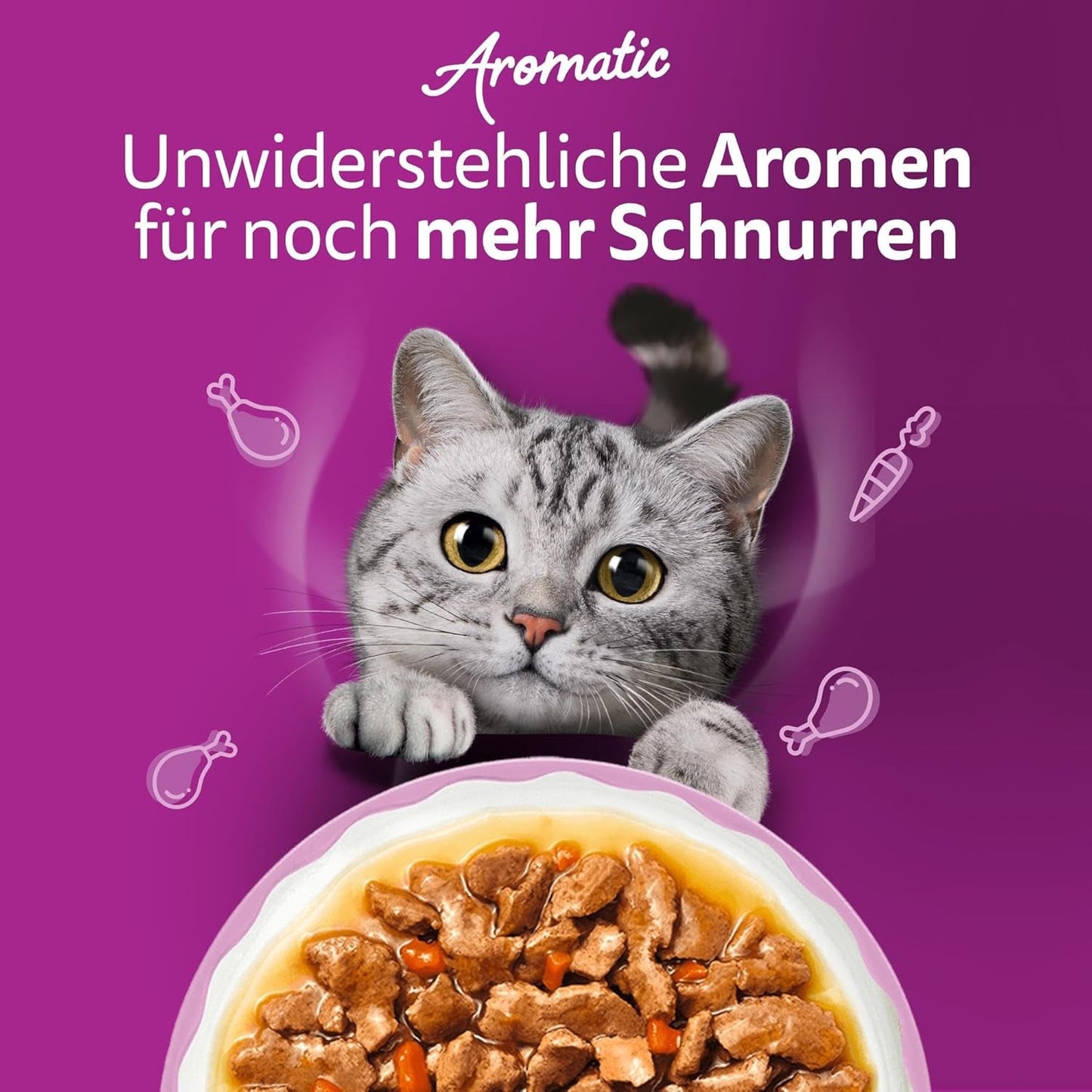 WHISKAS Alimento umido per gatti aromatico in salsa 40 x 85g Selezione di pesce