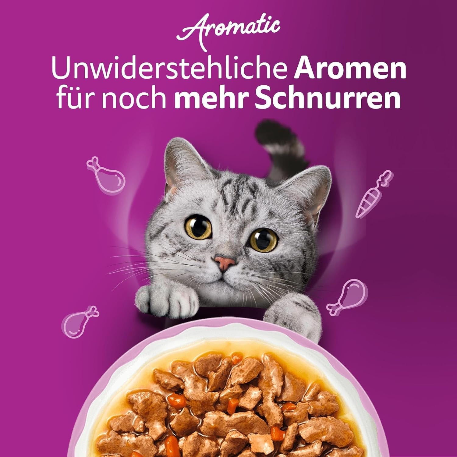 WHISKAS Alimento umido per gatti aromatico in salsa 40 x 85g Selezione di pesce
