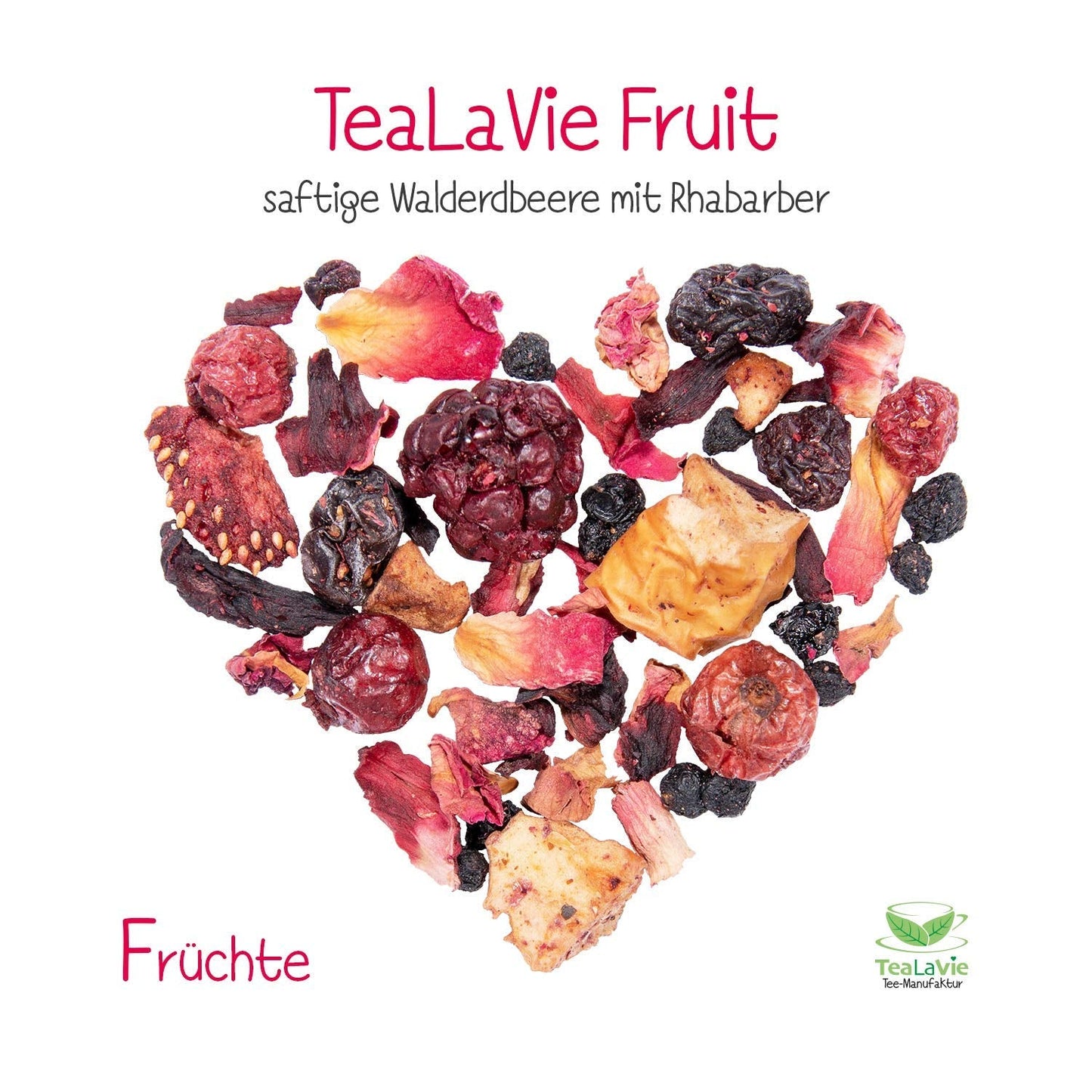 Tealavie - Tè per bambini senza zucchero - Fragoline di bosco e rabarbaro (200 g) Tealavie Fruit - Tè sfuso alla frutta