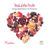 Tealavie - Tè per bambini senza zucchero - Fragoline di bosco e rabarbaro (200 g) Tealavie Fruit - Tè sfuso alla frutta
