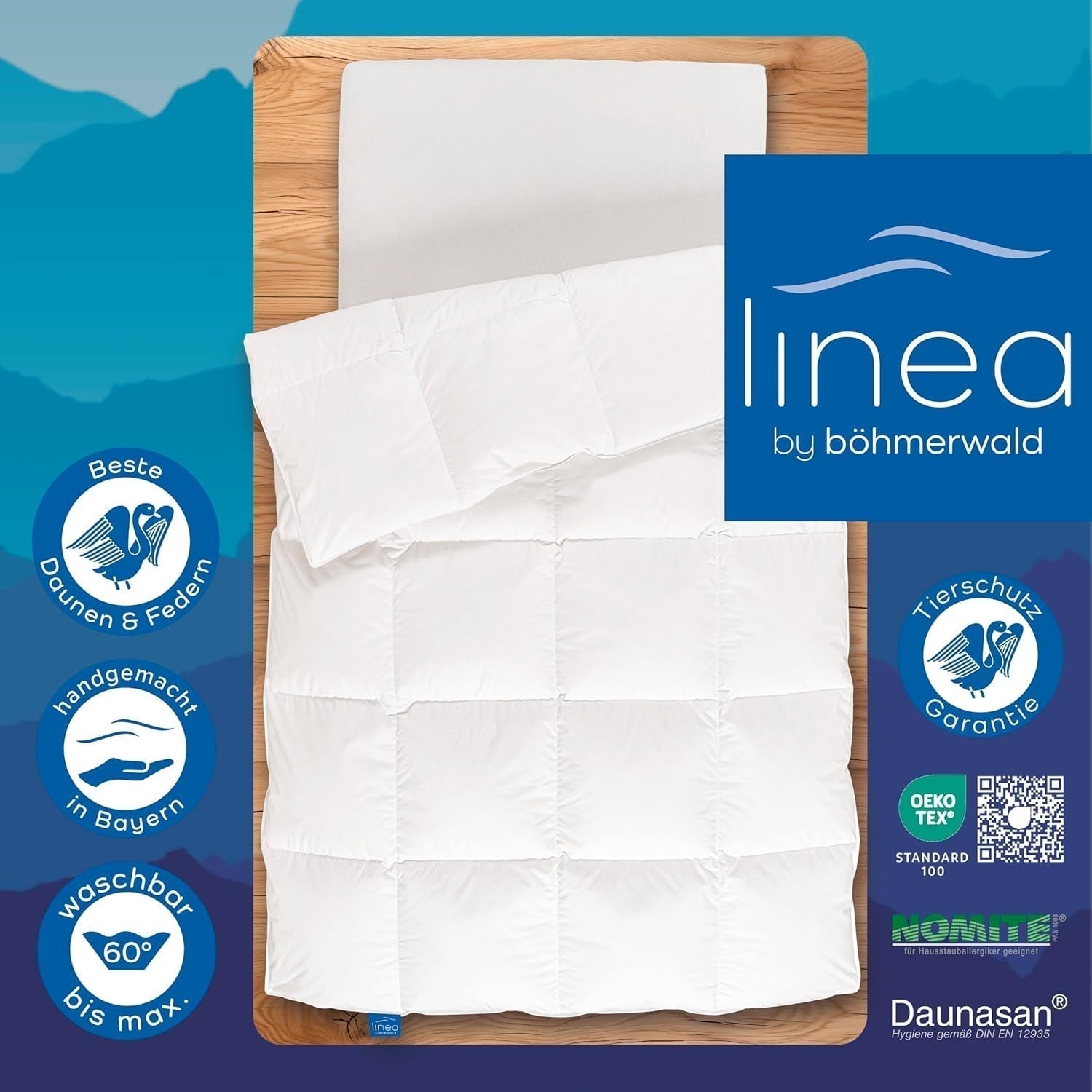 Piumino Allnights Piumino Medio 135X200 cm 100% Piume e Piumini Nuovi Antiallergici Lavabile fino a 60°C Made in Germany Trapunte e Trapunte Bianche Naty Shop