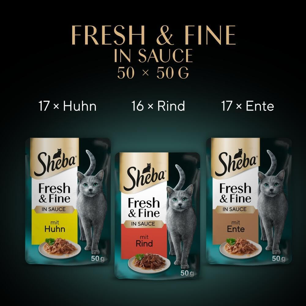 Sheba CATCARE Pouch Wet Fresh & FINE (carne) Bocconcini IN Salsa Adult 50G Multipack Standard