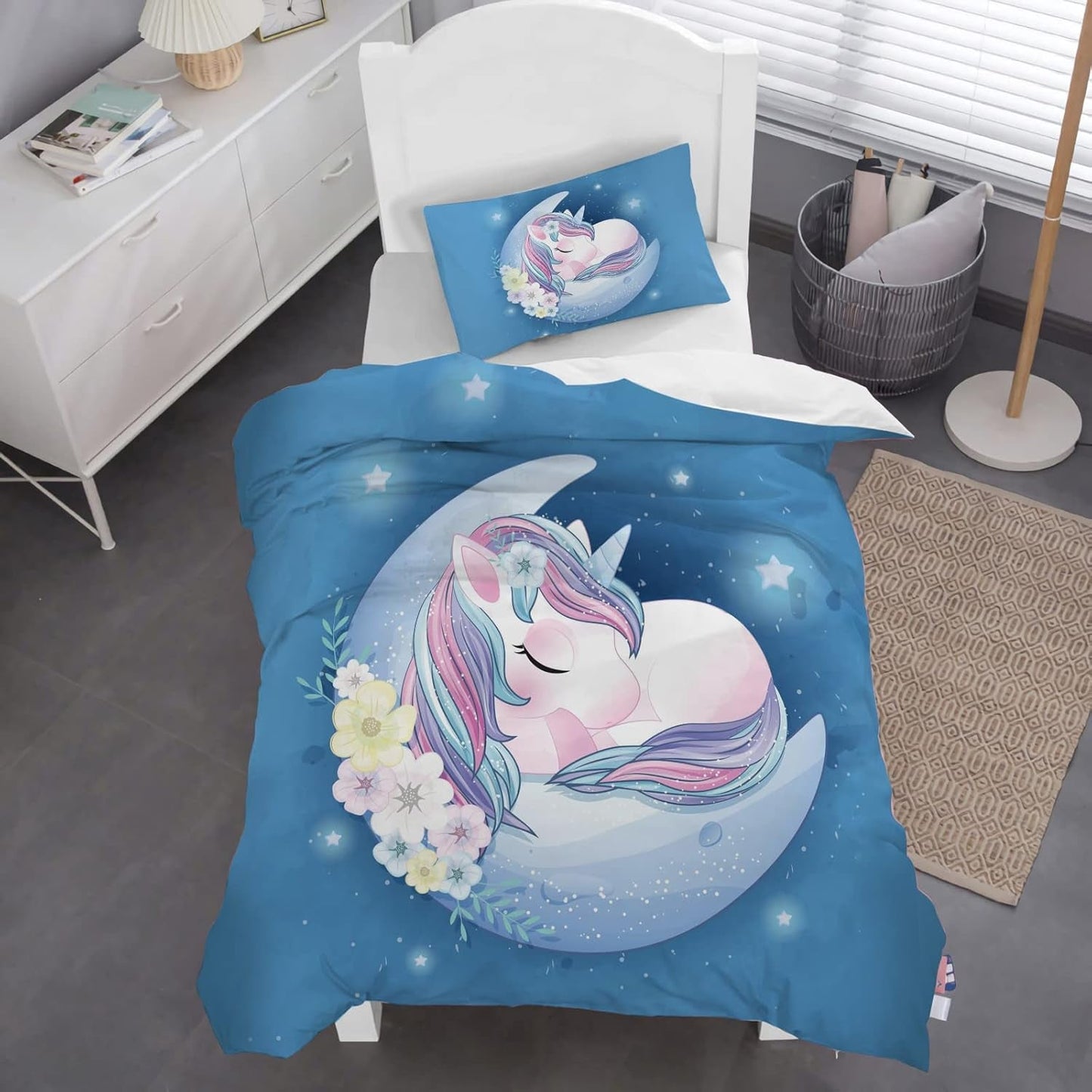 Biancheria da letto per bambini, Unicorno Soft, in microfibra Biancheria da letto - bambini Naty Shop Unicorno 135X200 Cm
