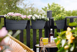 elho Vibia Campana Easy Hanger M 36 - Vaso per balcone ed esterno - Ø 36,0 x H 26,5 cm - Nero/Antracite