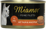 - Filetti pregiati in gelatina | Alimento umido per gatti adulti con pezzi di filetto in gelatina. Alimento complementare in scatola a basso contenuto di grassi senza additivi | 24 x 100 g Uova di tonno e quaglia