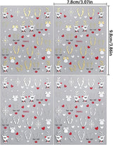 Adesivi per unghie con fiocchi di neve cartoni animati, Adesivi per unghie di Natale, Autoadesivi, Disegni per unghie di Natale, Nail art, Cervo, Fiocchi di neve, Adesivi per unghie di Natale, Accessori per unghie invernali