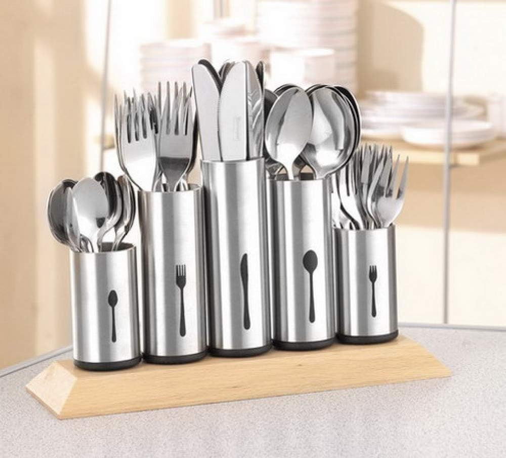 Portaposate in acciaio inossidabile, confezione da 1, argento Naty Shop Kitchen