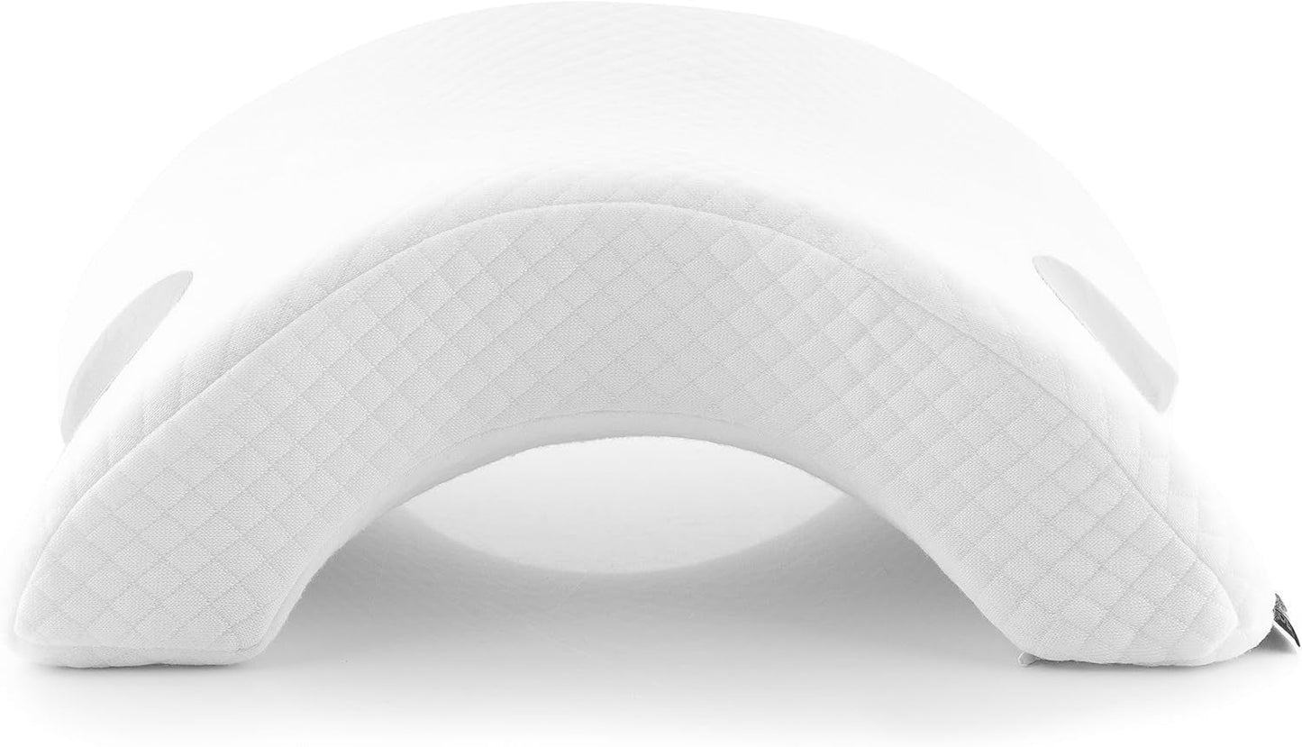 InnovaGoods - Cuscino cervicale viscoelastico per coppia, Design ergonomico per il relax di coppia, Memory foam per alleviare la pressione, Rivestimento sfoderabile, Bianco, 36 x 12,5 x 30,5 cm, Memory foam