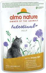 Almo Nature Functional - Intestinal Help - Alimento umido per gatti adulti e maturi con intestino sensibile - con pollame - sostiene il microbioma - 70 g (confezione da 30)