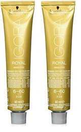 Tintura per capelli Igora Royal Absolute Age Blend, 7-560 Biondo medio cioccolato dorato, 60 ml Naty Shop Tintura per capelli 6-60 Biondo scuro cioccolato naturale 60 ml (Confezione da 2)