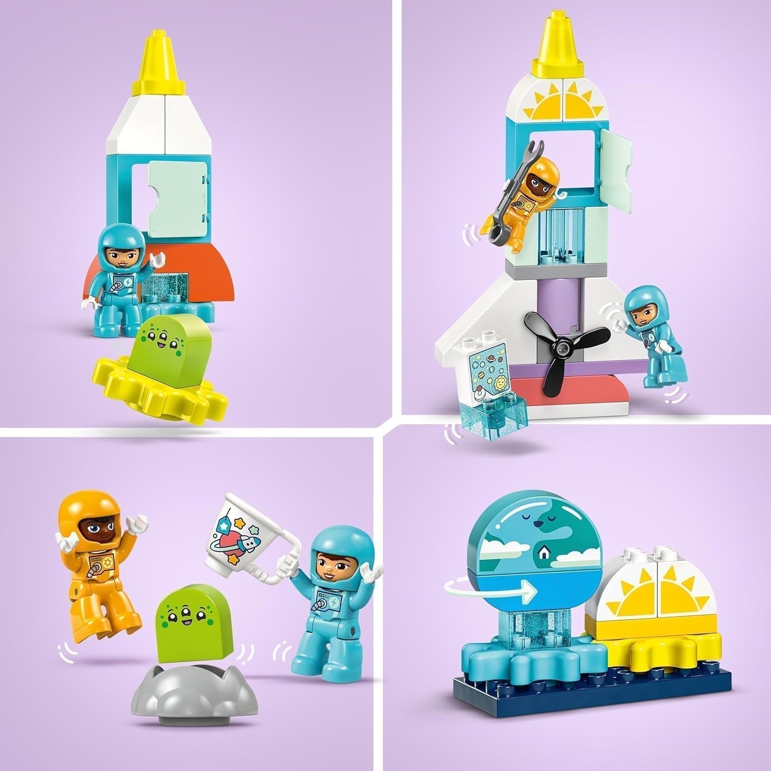 LEGO DUPLO Space Shuttle 3 in 1 Tante Avventure Set Spaziale Razzo Giocattolo per Bambini Giocattolo di Scienza delle Costruzioni Sviluppo precoce delle Capacità Motorie Regalo per bambini di 3 anni 10422 Set di costruzione Beuche den LEGO-Store