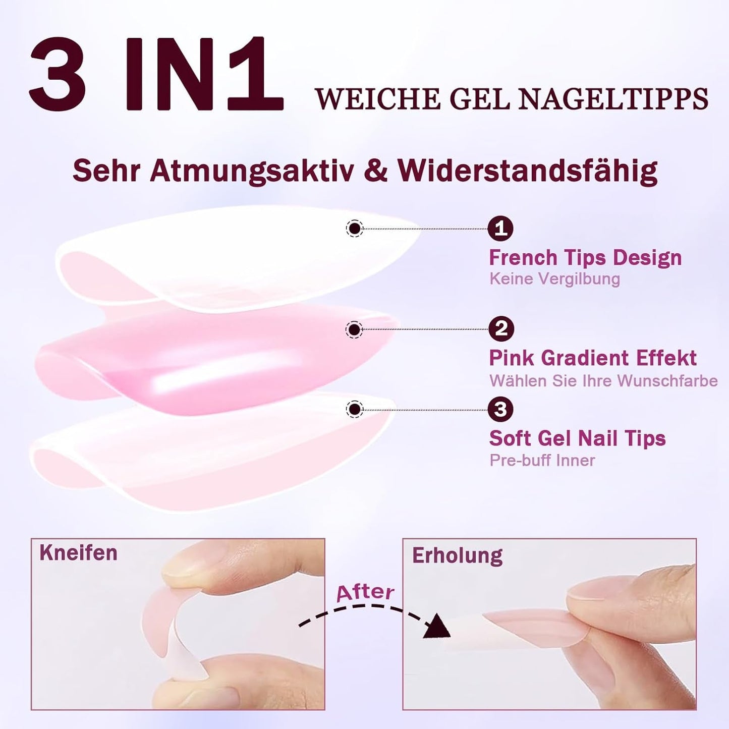 120 unghie finte rosa nude con colla per unghie - 12 misure per unghie corte ovali quadrate a pressione - bellissime unghie, colla su unghie artificiali - adatte per il design delle unghie fai da te da donna (squavale rosa sfumato)