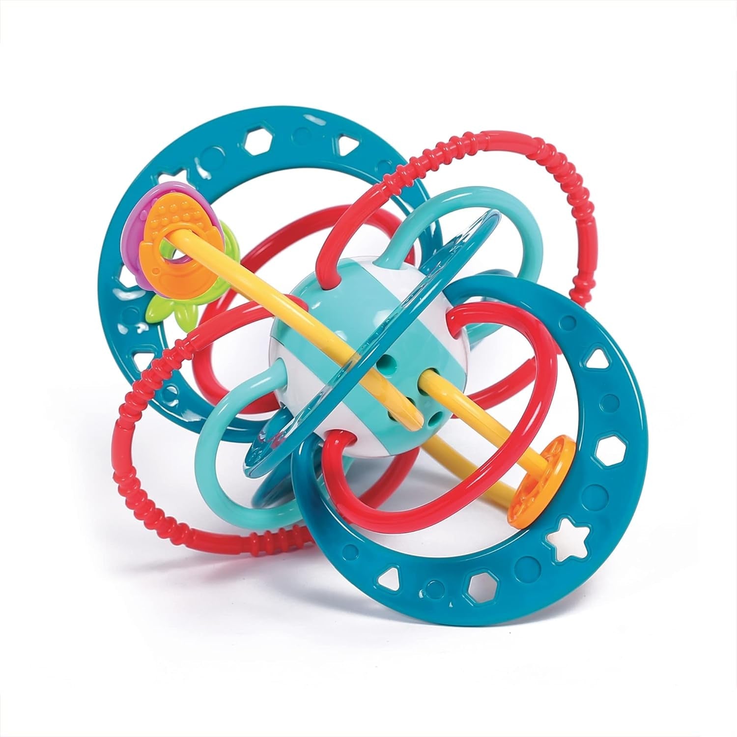 LUDI - Bell Planet - Giocattolo per bambini - A partire da 3 mesi - Colori vivaci, texture diverse e forma originale - Promuove la motricità fine e la destrezza Bebe Naty Shop Planeta Toys