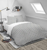 Blanrève Copripiumino Stampato o tinta unita, Temperata, Per letto singolo, Ecologico, Di facile manutenzione, 140 X 200 Cm, Bianco, Grigio Piumini e trapunte Naty Shop Bianco, Grigio 140 X 200 Cm