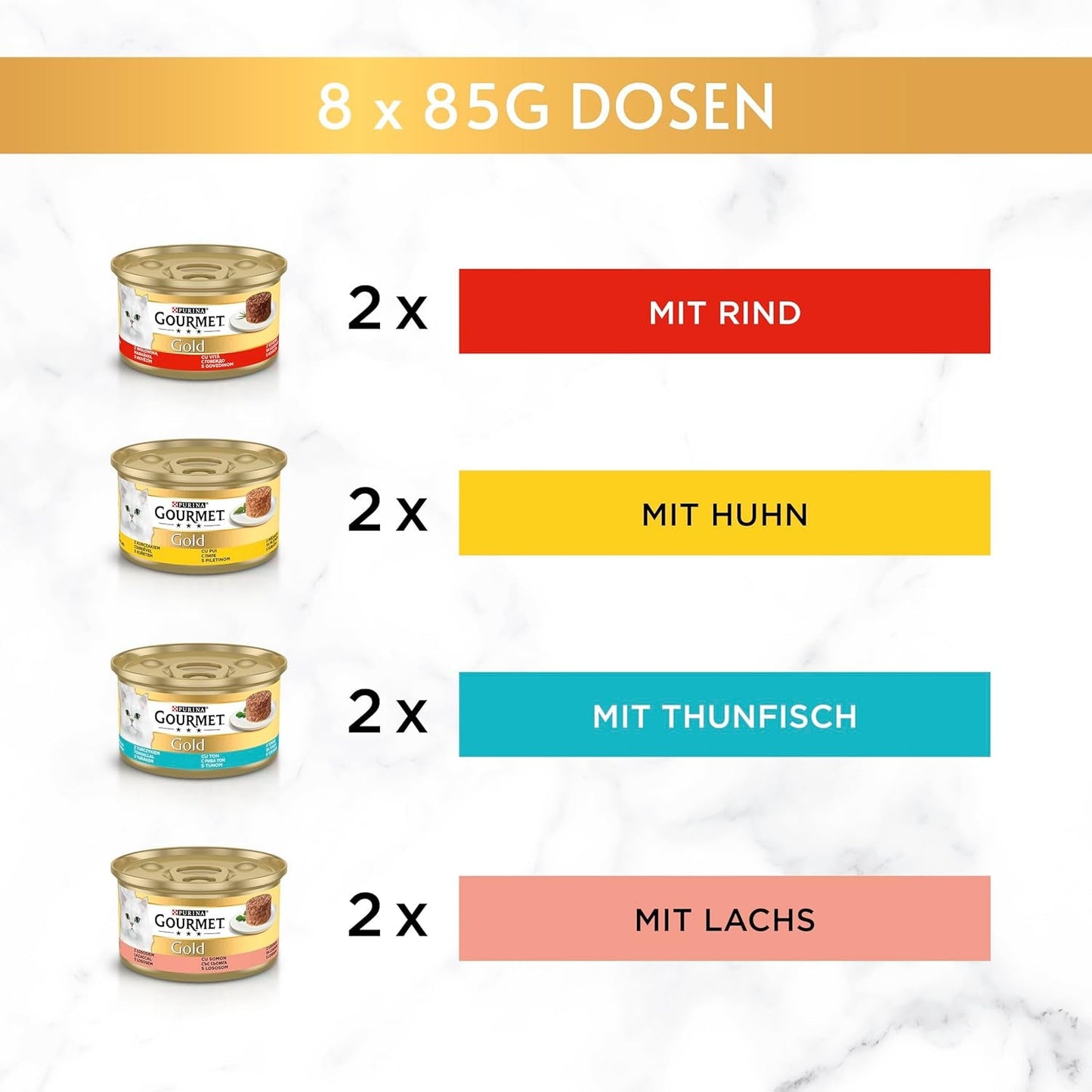 Cibo umido per gatti Gourmet Gold Ragù Raffinato, mix assortito, conf. da 96 (96 x 85g)