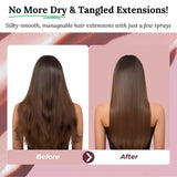 Spray bifasico per la cura delle extension di capelli umani | cheratina, collagene e B5 altamente concentrati | protezione e lucentezza per le extension adesive per capelli umani | ideale per extension e trecce di capelli umani | Confezione da 2 prodotti districanti per capelli Naty Shop